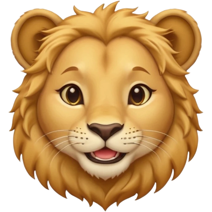 Happy cute Lioness emoji