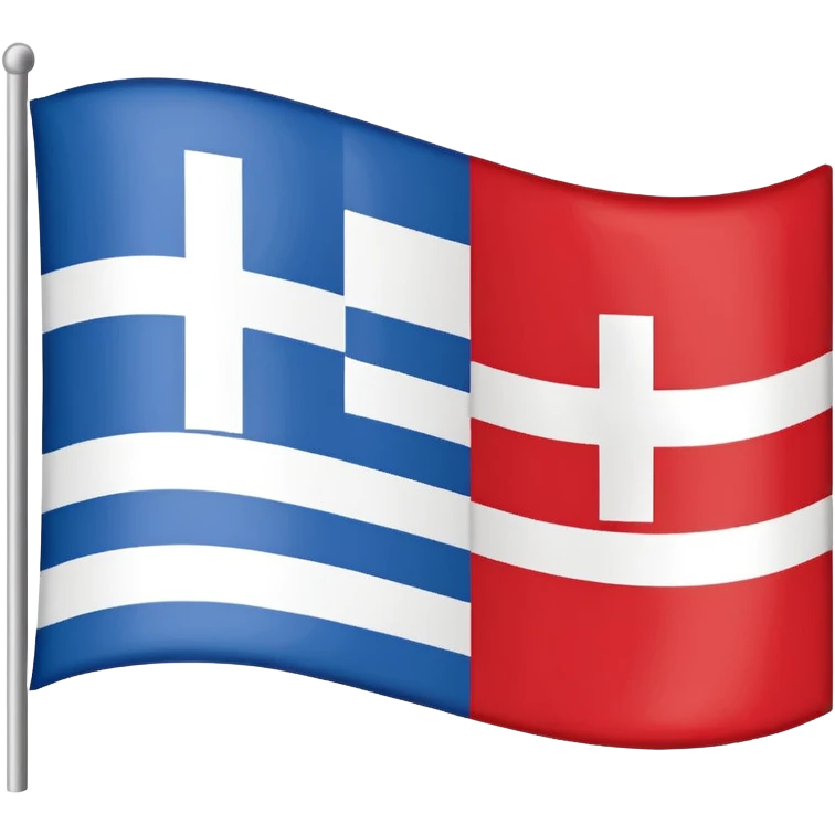 Greece flag without blue stripes, only white stripes emoji
