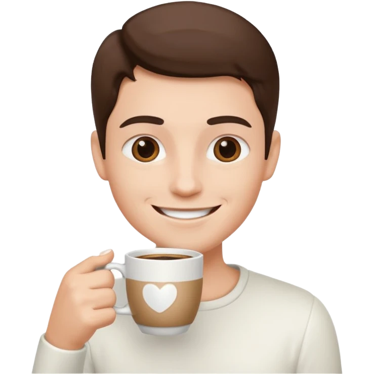 a white hand holding a cup of coffee emoji