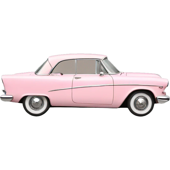 Pastel pink vintage car emoji