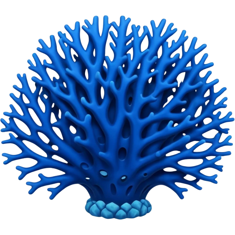 blue Coral in sea emoji