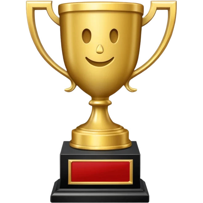 3rd runner up trophy for a winter holiday decorating contest emoji