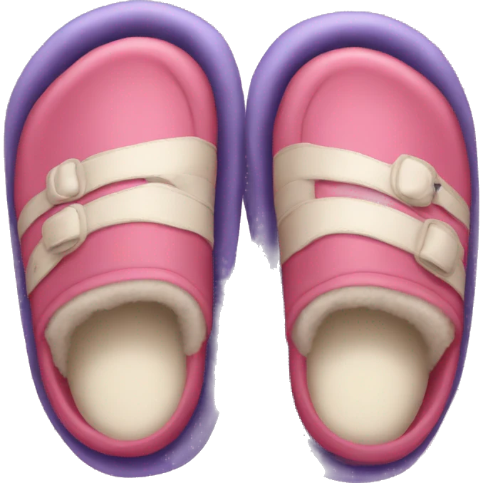 big slippers and crossbody bag emoji