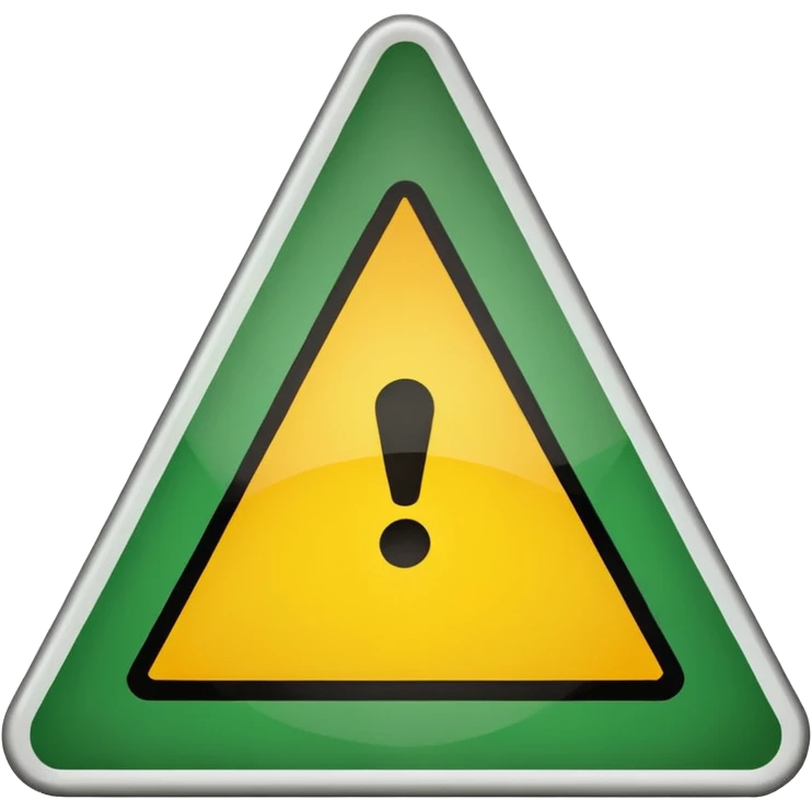 danger green triangle sign emoji