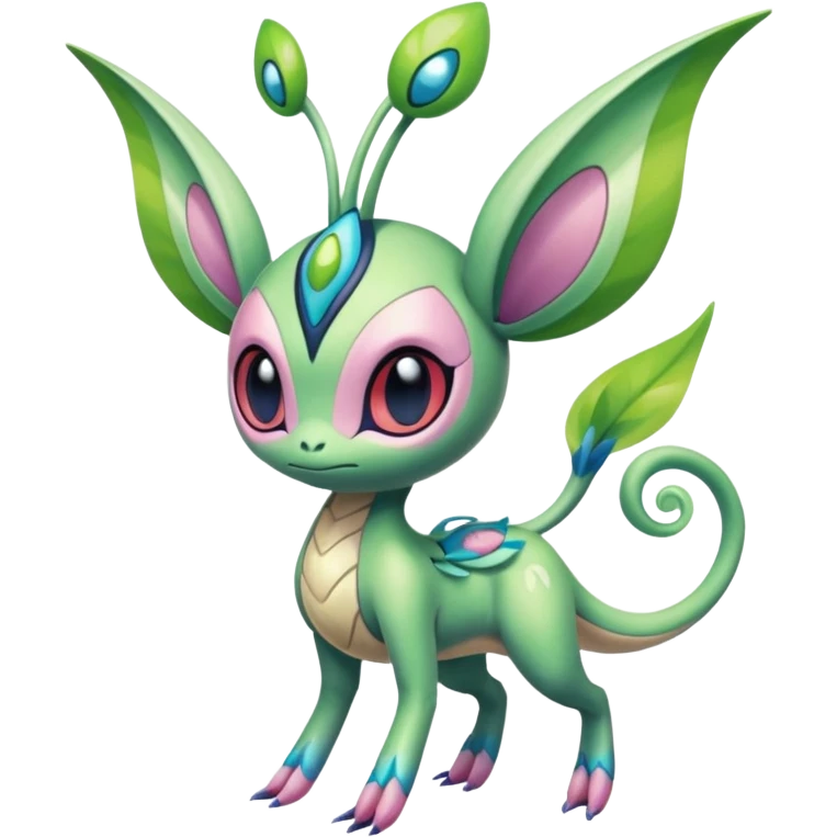 Colorful Exotic Meloetta-Celebi-Palkia-Virizion-Venom-Stitch-Fakémon-creature-hybrid emoji