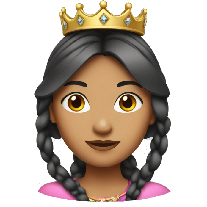 Native female with princess crown emoji