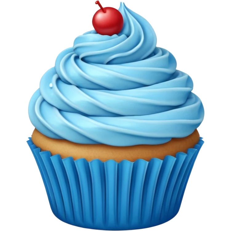 Cupcake with blue icing emoji
