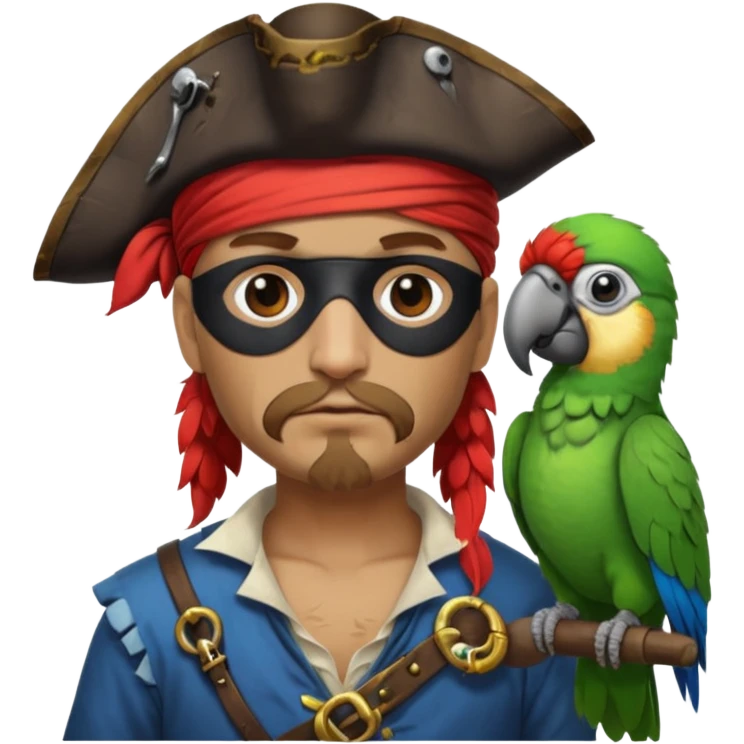 pirate and parrot emoji