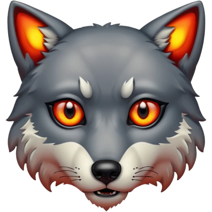 Wolf eyes glowing red only showing the eyes emoji