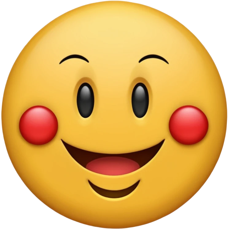 Smiley rond  qui rougis  parce qu’il est timide  emoji