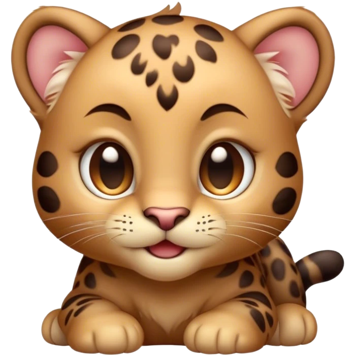 Cinematic Cute Baby Panther Portrait Emoji, Head tilted playfully and inquisitively, with a delightfully compact form accented by soft, velvety fur and round, sparkling eyes filled with wonder, Simplified yet irresistibly adorable features, highly detailed, glowing with a warm, inviting glow, high shine, affectionate and lively, stylized with a touch of whimsical cuteness, bright and endearing, soft glowing outline, capturing the essence of a mischievous yet loving baby panther that seems as if it could tumble out of the screen into your arms! emoji