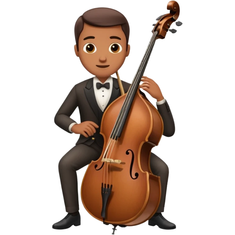 double bass player emoji