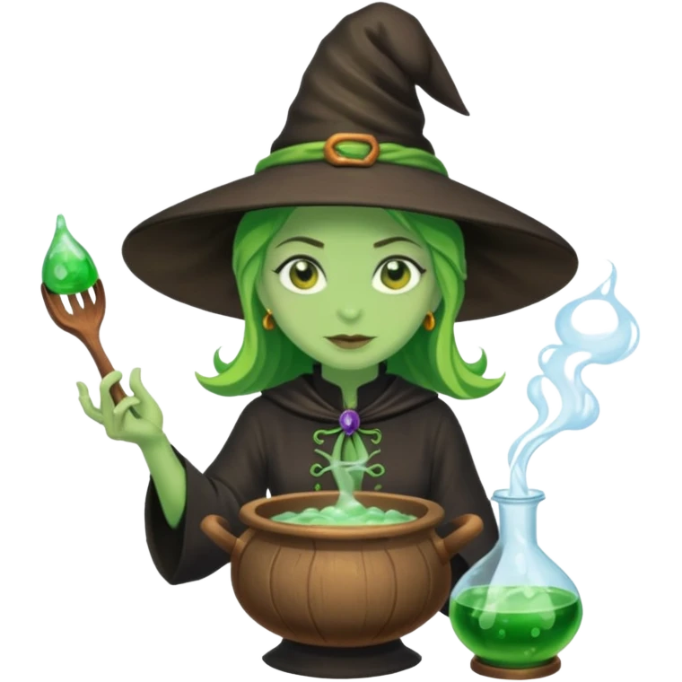 green witch cooking potion emoji