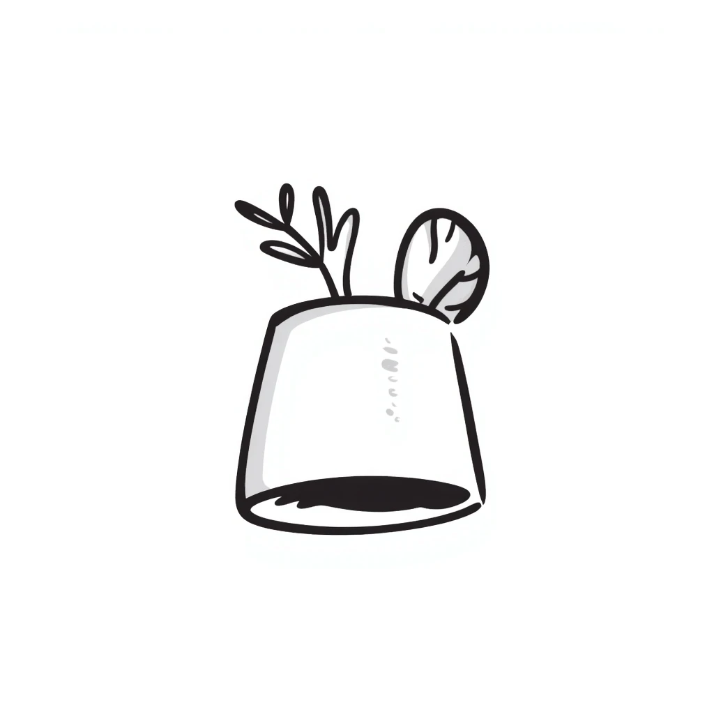 hand-drawn doodle of a fez hat with tassel, playful lines emoji