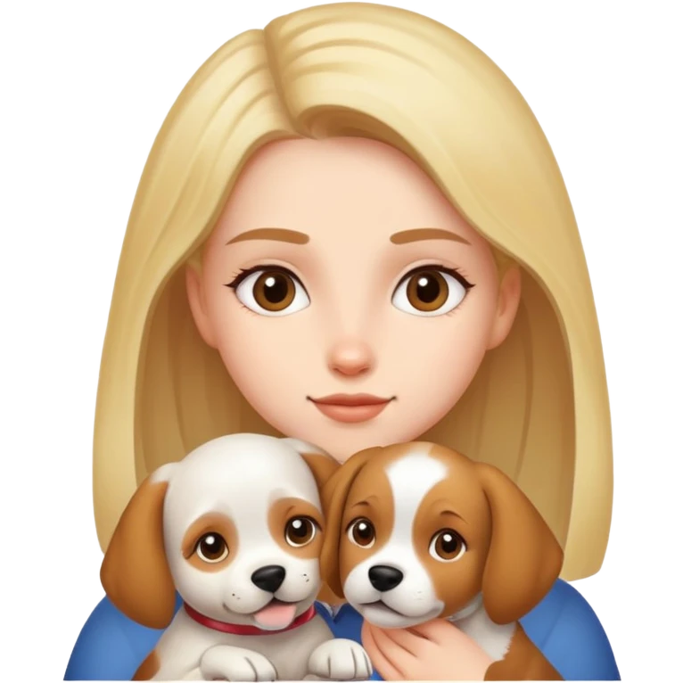 Девушка с собакой  emoji