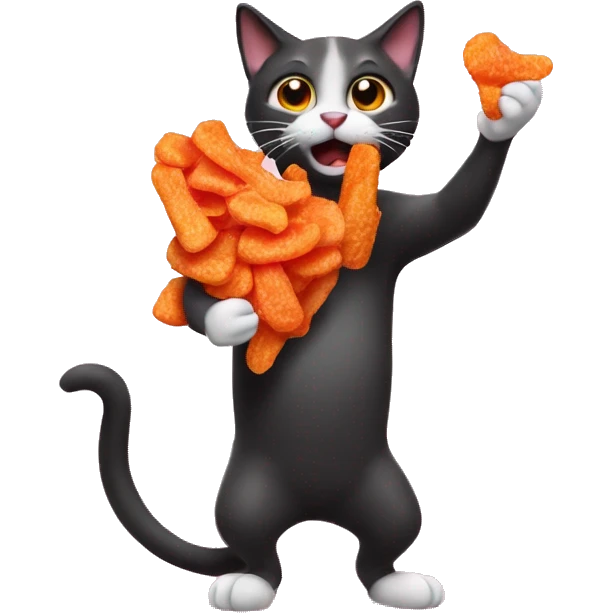 yippee cat eating hot cheetos  emoji