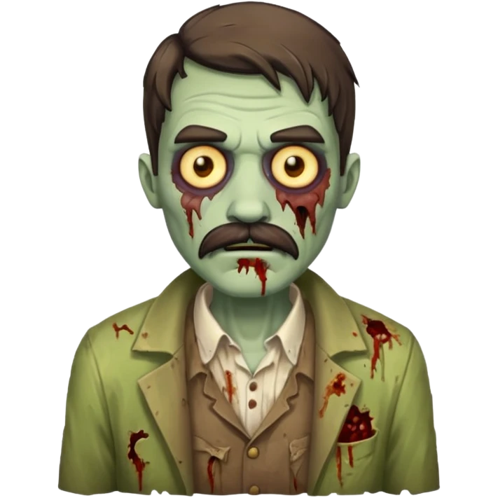 zombie with mustache emoji
