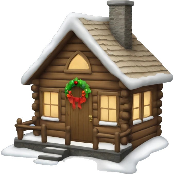 christmas cabin emoji
