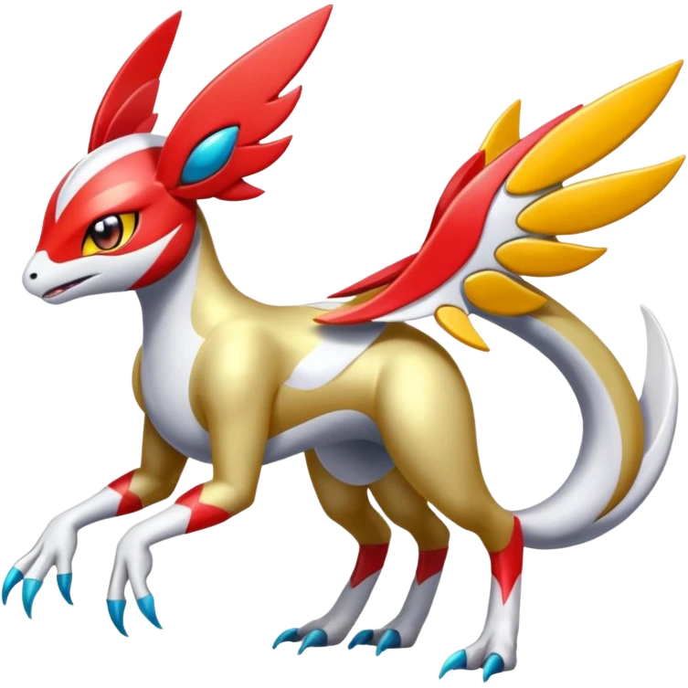 Shiny Colorful Meloetta-Latias-Koraidon-Peppercat-Wargreymon-Protogen-Fakémon-fusion-hybrid-creature emoji