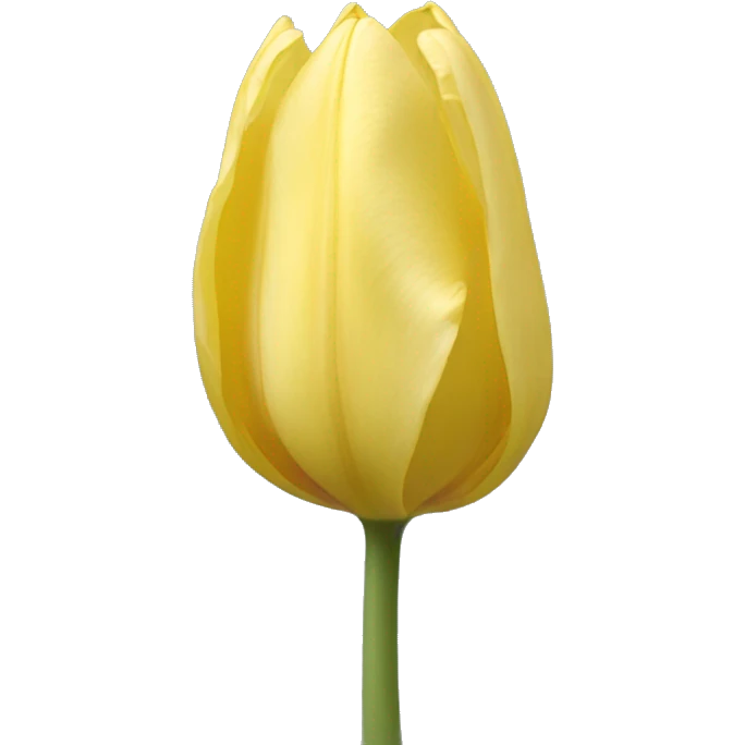 Single pastel yellow tulip emoji