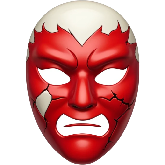 cursed mask, red emoji
