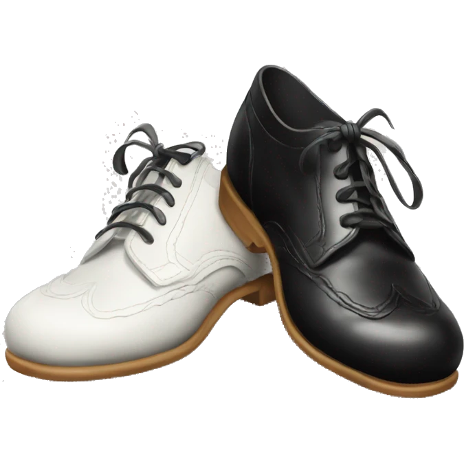 1950s black and white shoes emoji