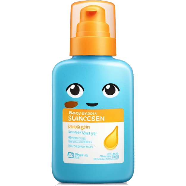 little facial sunscreen bottle isdin emoji