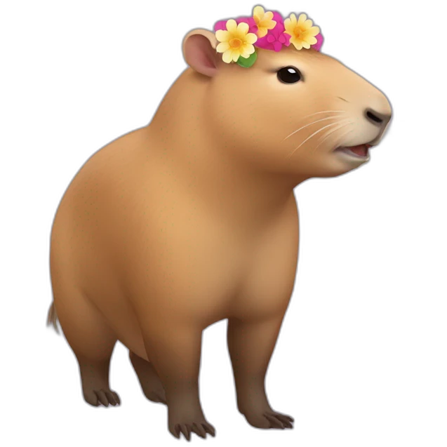 flower capybara emoji