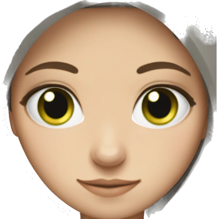 Slavic brunette girl green eyes with grey cat in her arms  emoji