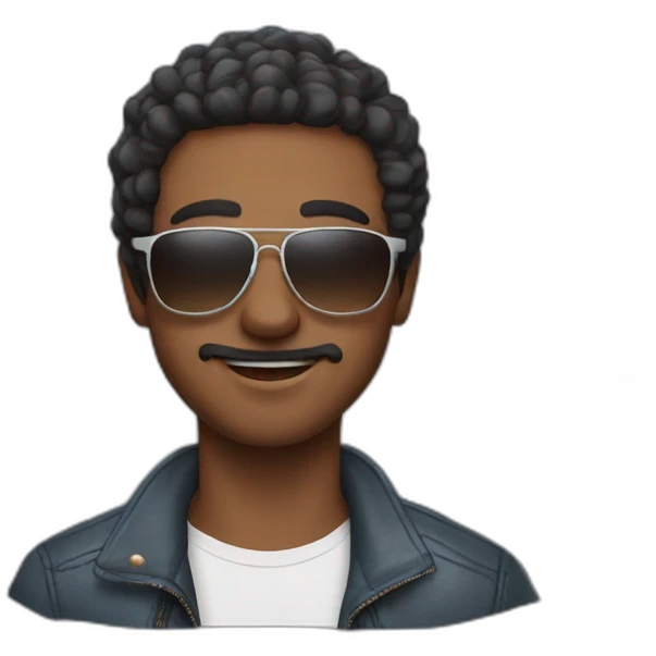 man with planes for sunglasses emoji