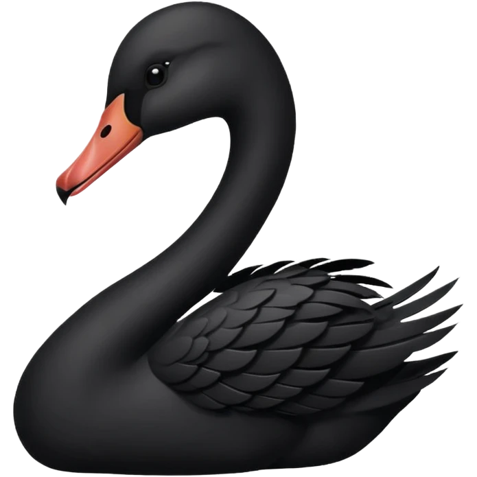 Black swan facing left emoji