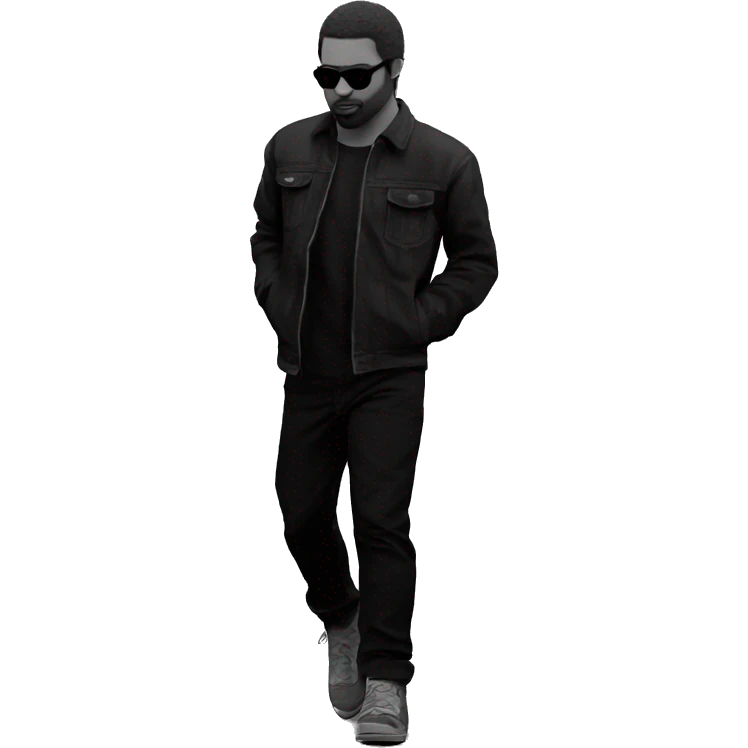 stylish man walking outdoors casually emoji