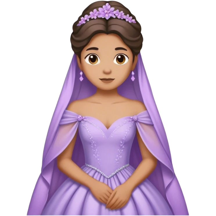 Lilac gown emoji
