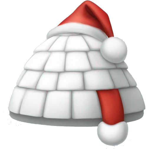 igloo xmas santa hat emoji