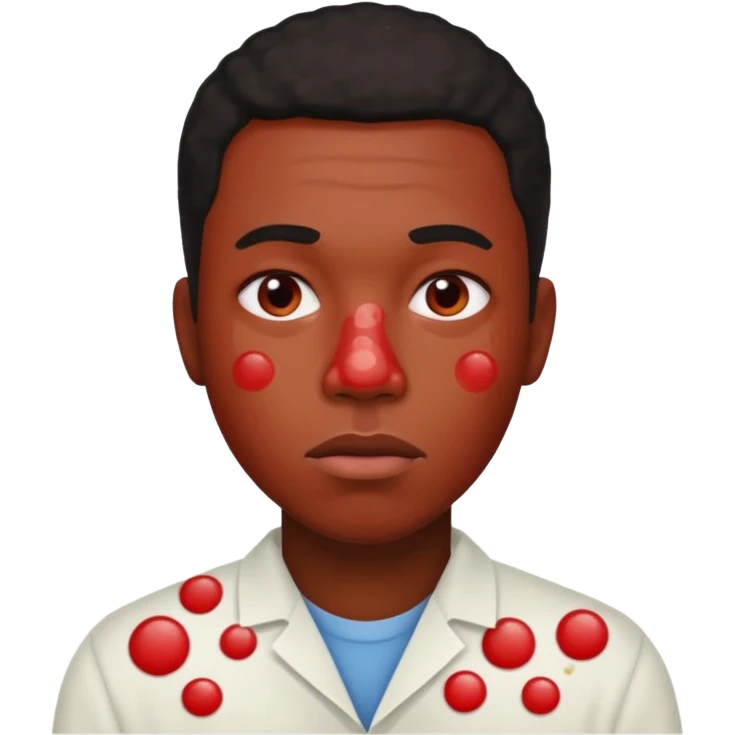 measles black man emoji