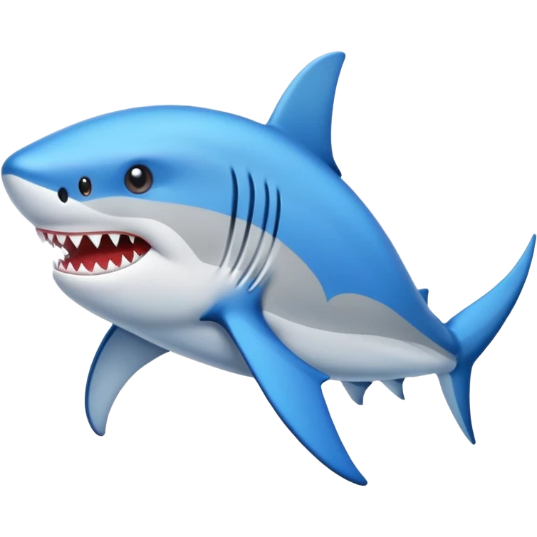 Tiburón con tenis azules  emoji