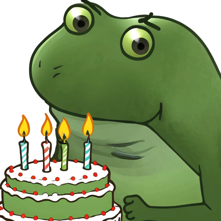 bufo blowing candles on cake emoji