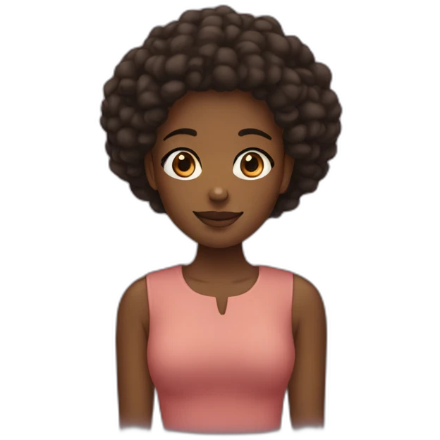 Black girl with a beard emoji