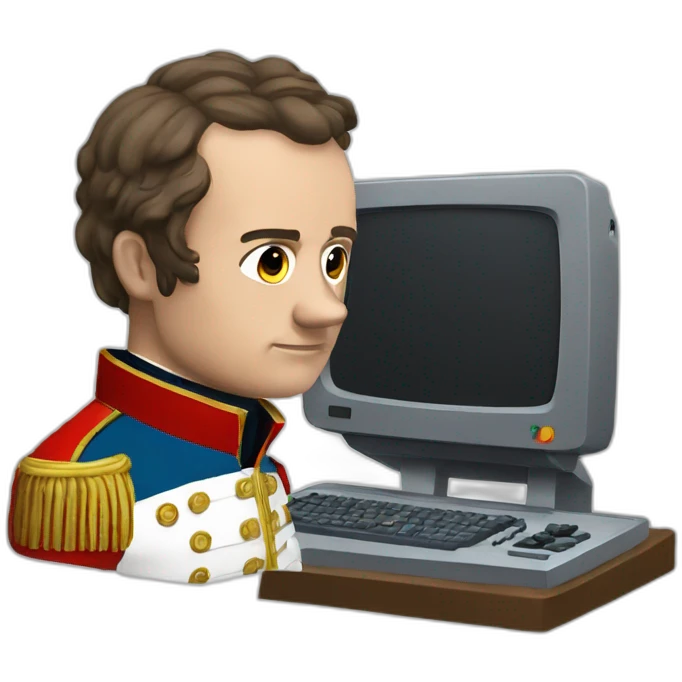 Napoleon plays video games emoji