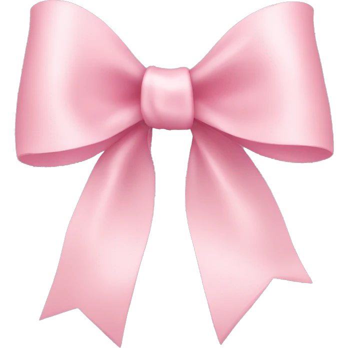 light pink ribbon bow emoji