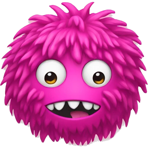The pink monster emoji