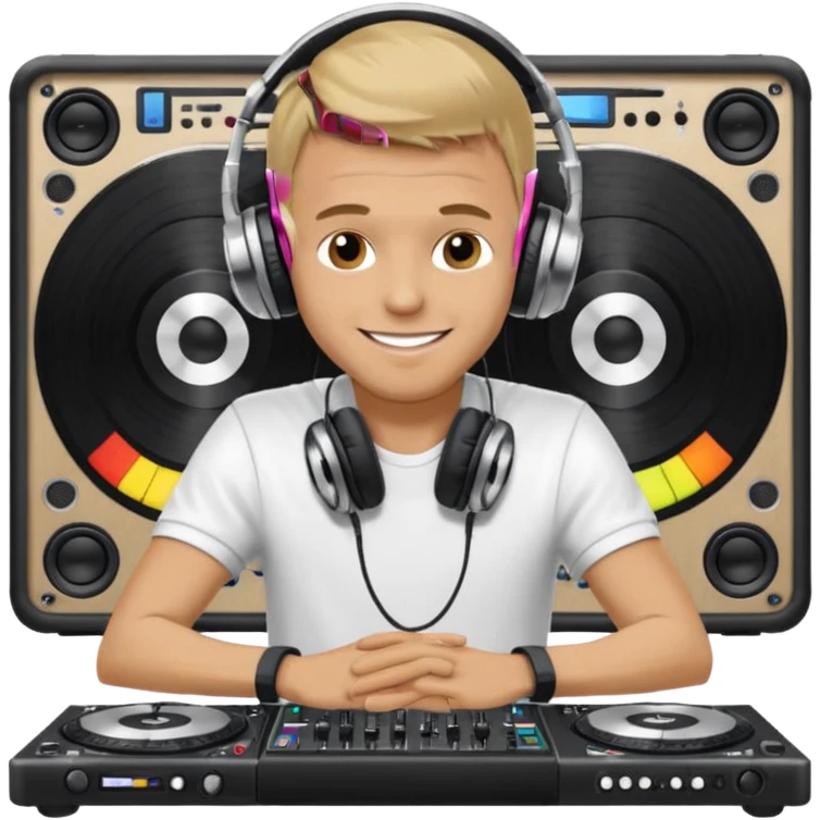 Armin van Buuren with DJ table emoji