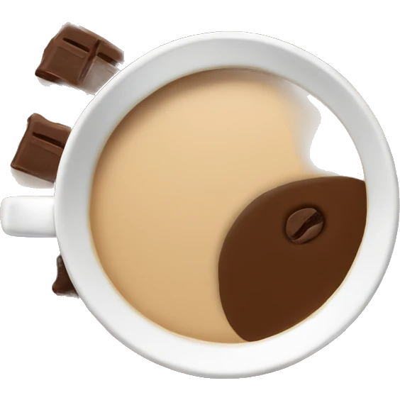 Top view coffee and protein bar on a small plate  emoji