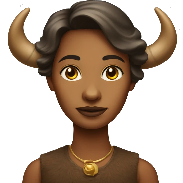 Anthropomorphic woman buffalo emoji