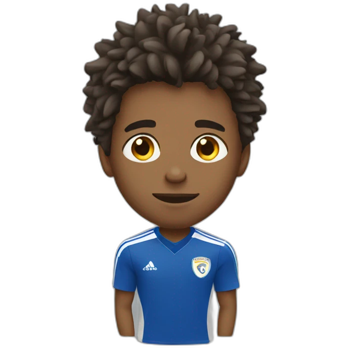 Footballer boy with messy hair emoji