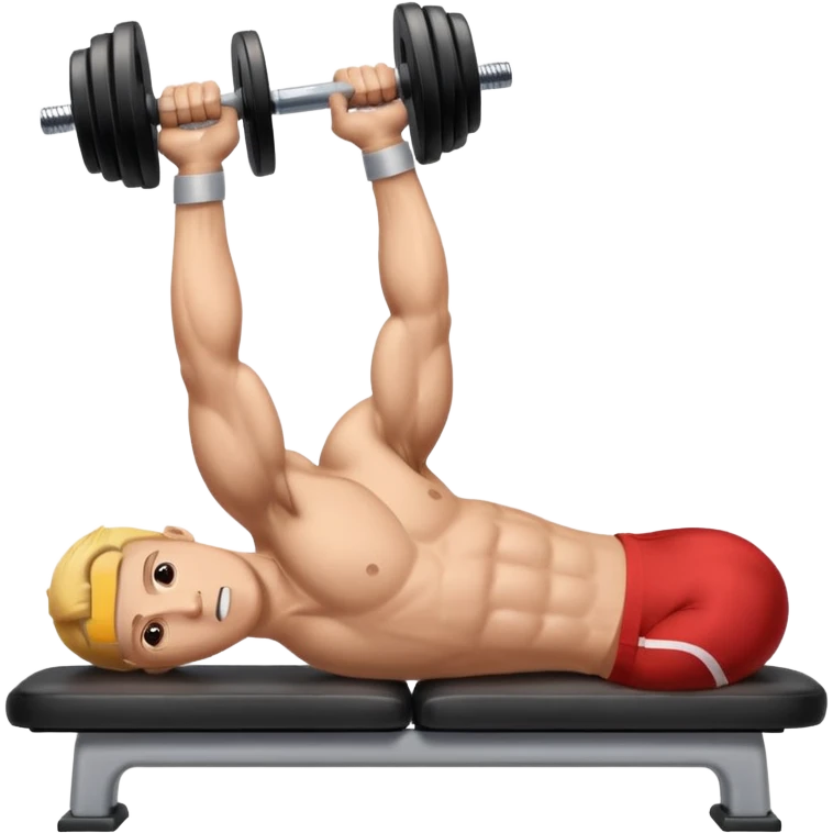 
Dumbbell press level with movement while lying down emoji