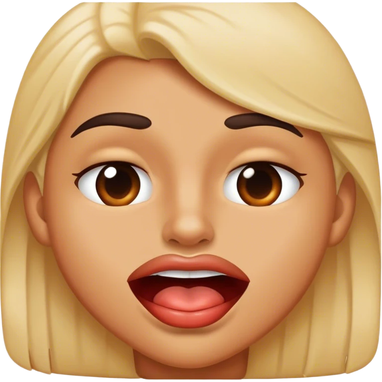 Biting lip emoji