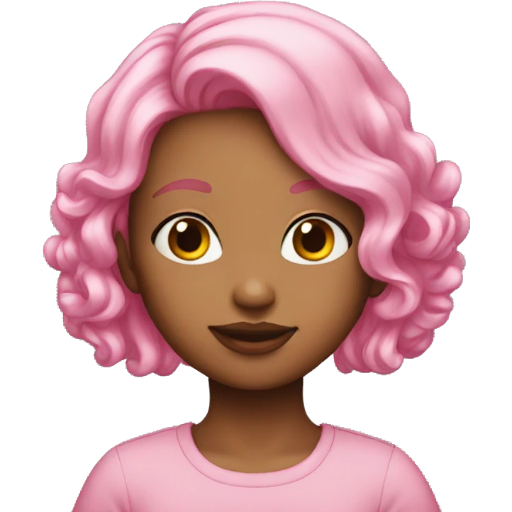 girl pink hair emoji