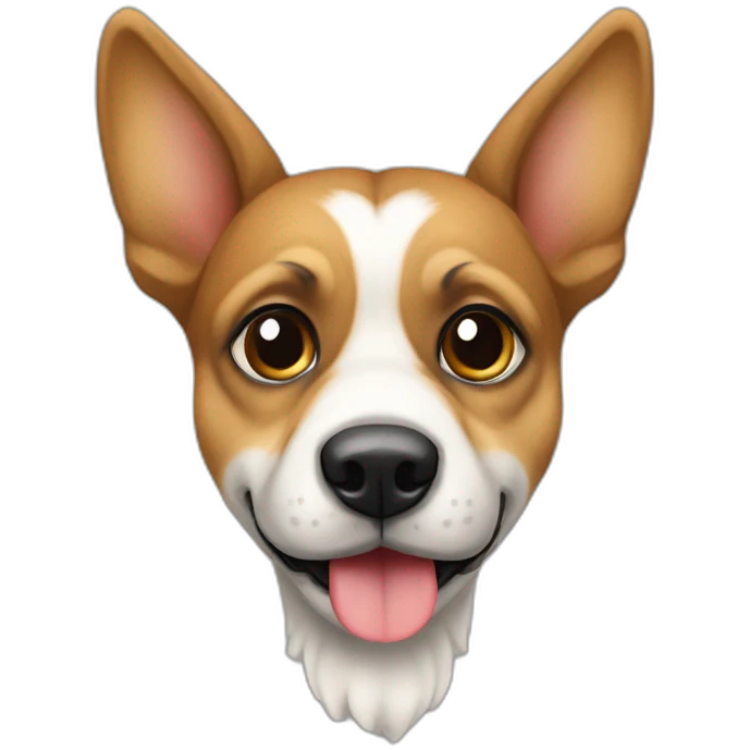 perro pastor aleman con oreja izquierda caida emoji