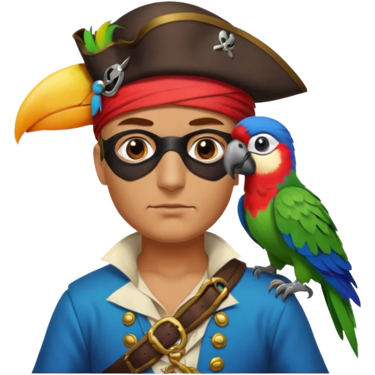 pirate and parrot emoji